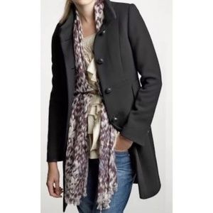J. Crew Black Double Cloth Carlin Coat